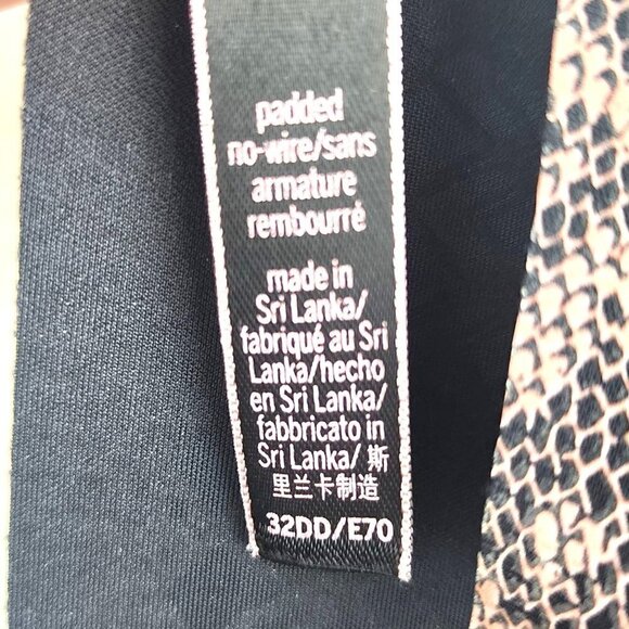 NEW Victoria's Secret Padded No-Wire Push Up Bra Pink Snake Print 32DD - Picture 10 of 12